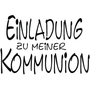 H.- Stempel Einladung z. Kommunion, 5x7cm, Art.11704