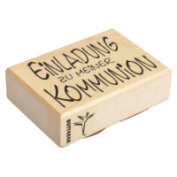 H.- Stempel Einladung z. Kommunion, 5x7cm, Art.11704