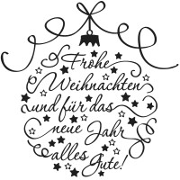 Stempel Frohe Weihnachten, 7x7cm
