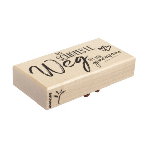 Stempel Der Sch&ouml;nste Weg ist der..., 5x10cm