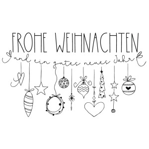 Stempel Frohe Weihnachten - Girlande, 6x10cm