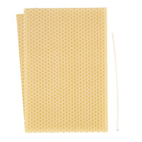 Bienenwachswabe, 100 %, 13x40 cm, natur, SB-Btl. 1 Platte m.Docht