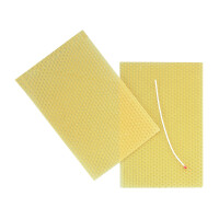 Bienenwachswabe, 100 %, 13x40 cm, natur, SB-Btl. 1 Platte m.Docht