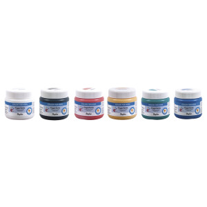 Set-Fingerfarbe, 6 x150ml, verschiedene Farben, Box