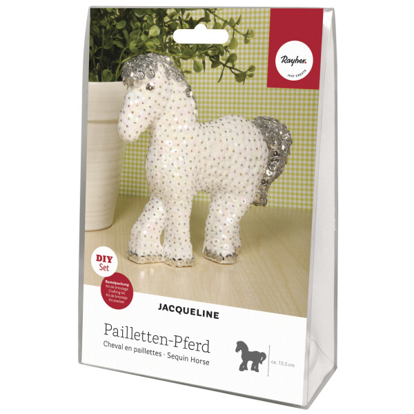 Pailletten Bastelset Pferd Jacqueline, 1 Pferd, SB-Blisterbox