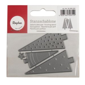 Stanzschablonen Set: Xmas Tree, 0,7x0,7cm-3x6,9cm, SB-Btl...