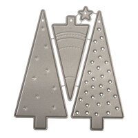 Stanzschablonen Set: Xmas Tree, 0,7x0,7cm-3x6,9cm, SB-Btl 4Stück