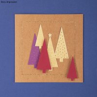 Stanzschablonen Set: Xmas Tree, 0,7x0,7cm-3x6,9cm, SB-Btl 4Stück