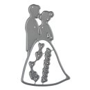 Stanzschablone: Brautpaar, 0,6-8,5cm x 0,5-5cm, SB-Btl 3Stück
