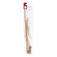 Holz-Mobile Komplett-Satz, 8 Stäbe+20 Perlen, SB-Btl 1Set