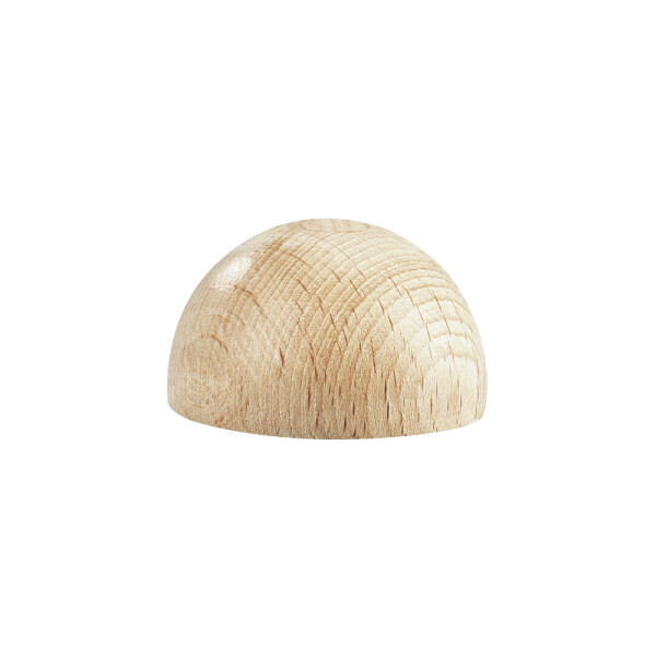 Rohholz-Halbkugeln, ungebohrt, 30mm ø, SB-Btl 4Stück