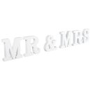 MDF- Buchstaben MR&MRS, weiß, 66,5x2x11cm,...