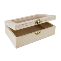 Holz-Box m. Schütteldeckel, FSC100%, 20x12,5x6,5cm, natur