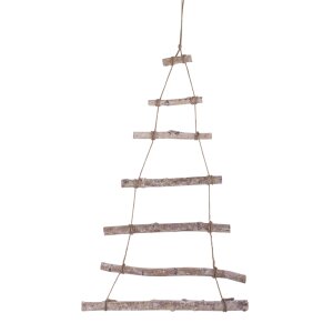 Deko Holzleiter z. H&auml;ngen,Weihnachtsbaum, 75x40x1,5cm, natur