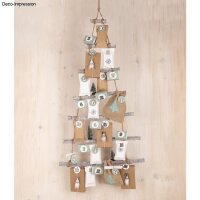 Deko Holzleiter z. Hängen,Weihnachtsbaum, 75x40x1,5cm, natur
