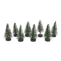 Deko-Tannenbaum beschneit, 5cm, grün, PVC-Box 8Stück