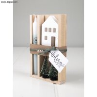 Deko-Tannenbaum beschneit, 5cm, grün, PVC-Box 8Stück