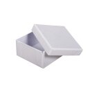 Pappmaché-Boxen-Set, FSC Rec. 100%, 6x6x3cm, quadratisch, SB-Btl 4Stück, weiß