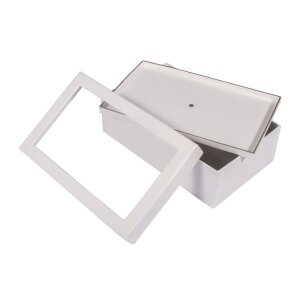 Pappm.Box m.Sch&uuml;tteldeckel,FSC Rec.100%, 20x12,5x7cm, wei&szlig;