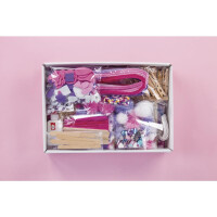 Mega-Bastelbox Unicorn 1.000 Teile, weiß/pink/lila Töne, Box