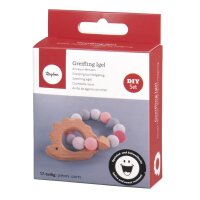 Bastelpackung: Greifling Igel, rosa, 17-teilig, SB-Box