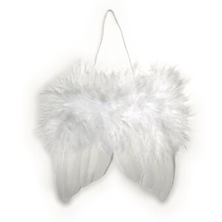 Engelflügel aus Federn, 5cm, SB-Btl 2Stück, weiß