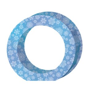 Rundlaternen Zuschnitt Eiskristalle Ø 22 cm, 1...