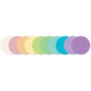 Faltbl&auml;tter Pastell &Oslash; 15 cm, 100 Blatt in 10 Farben sortiert