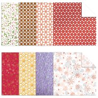 Faltblätter X-Mas, 15 x 15 cm, 30 Blatt in 8 Motive sortiert