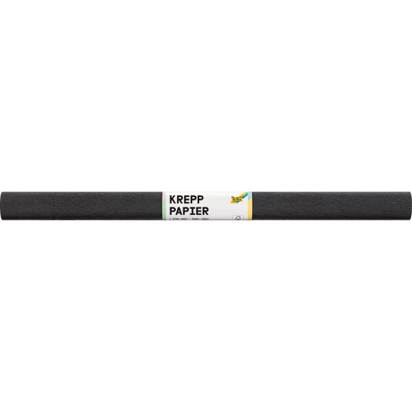 Krepppapier/Feinkrepp schwarz 10 Rollen, 50 x 250 cm