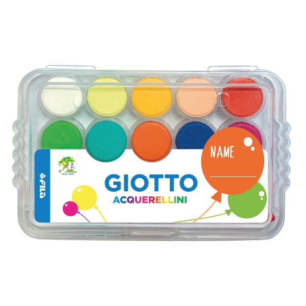 Party Set Giotto Acquerellini Wassermalfarben, 8 Mini Sets,