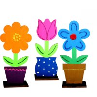 Bastelset Blumen von Prell, 6 Stück