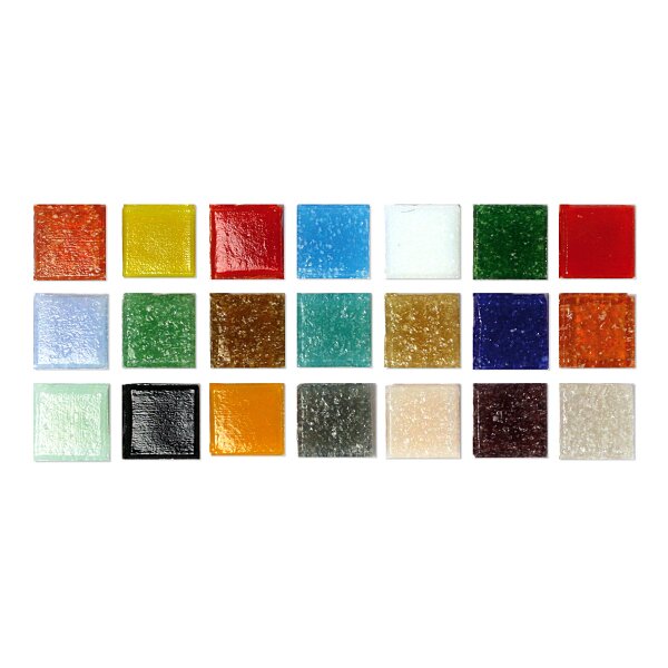 Artdecor Mosaiksteine bunt gemischt, 10 x 10 mm, Eimer á 1kg=ca.1500 Stück