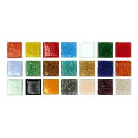 Artdecor Mosaiksteine bunt gemischt, 10 x 10 mm, Eimer á 1kg=ca.1500 Stück