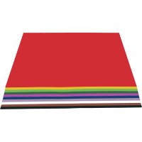 Tonkarton 50 x 70 cm, 100 Bogen in 10 Farben