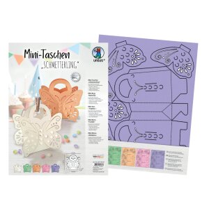 Bastelset Mini Taschen Schmetterling für 5 Stück