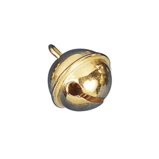 Deko-Metallglöckchen kugelförmig, 19mm ø, SB-Btl 10Stück, gold
