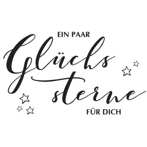 Stempel Glückssterne, 5x8cm