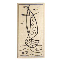 Stempel Mit Jesus in einem Boot, 5x10cm