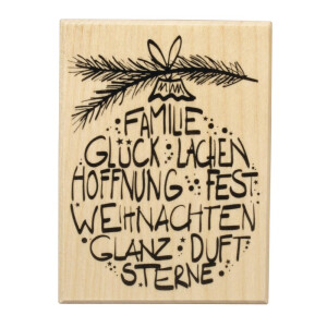 Stempel Weihnachtsglück, 6x8cm