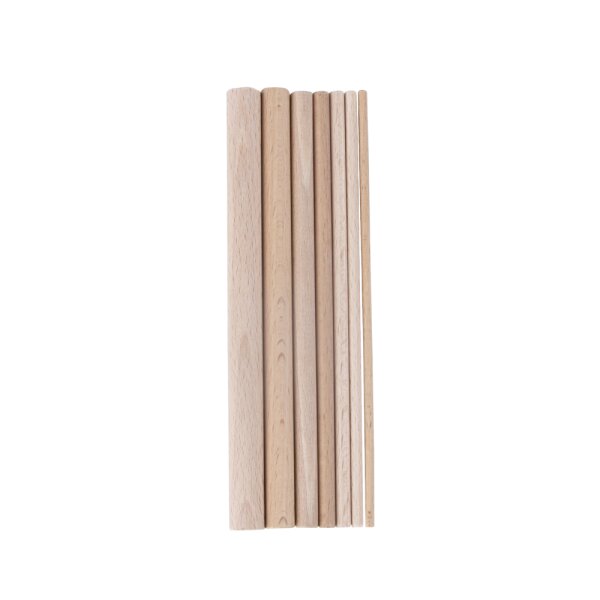 Dot Painting Holzsticks sortiert, ø3-12mm, Länge 14cm, SB-Btl 7Stück