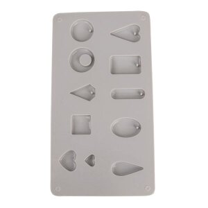 Silikon-Gie&szlig;form Anh&auml;nger, 14,5x26x1cm, 11 Formen, Box 1St&uuml;ck