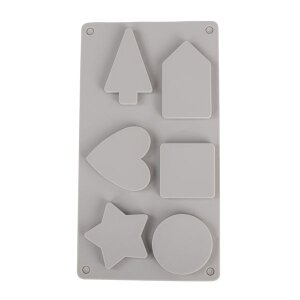 Silikon-Gie&szlig;form Deko-Formen, 14,5x26x1cm, 6 Formen, Box 1St&uuml;ck
