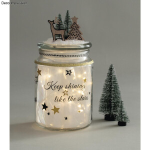 Holz Streuteile Christbaum+Hirsch, 3x4,5cm, sortiert, SB-Btl 10St&uuml;ck