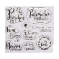Clear Stamps - Süße Grüße, 102,5x97mm, 9 Motive, SB-Btl. 1Bogen