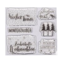 Clear Stamps - Weihnachtsgrüße, 102,5x97mm, 6 Motive, SB-Btl. 1Bogen