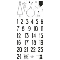 Clear Stamps - Adventskalender Nordic, 97x205mm, 34 Motive, SB-Btl. 1Bogen