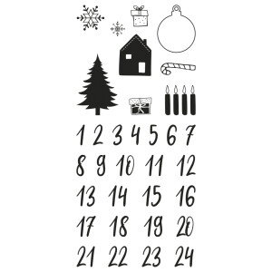 Clear Stamps - Adventskalender Classic, 97x205mm, 33...