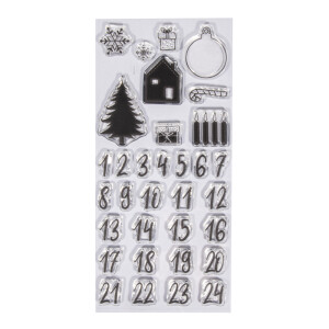 Clear Stamps - Adventskalender Classic, 97x205mm, 33 Motive, SB-Btl. 1Bogen