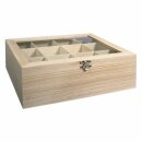Holz Teebox, FSC 100%, 28,5x23,5x9cm, natur
